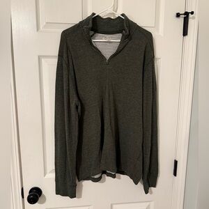 💚BOGO- J. Crew Men's Olive Zip-Up Sweater